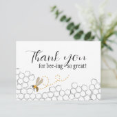 Carte de remerciements - "Merci pour l'abeille si  (Debout devant)