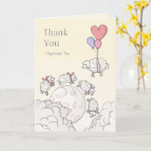 Carte de remerciements-Merci Pour M'Aider (Fleur jaune)