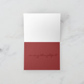 Carte De Remerciements Merci! Rose blanche (rouge) (Intérieur)