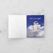 Carte De Remerciements Merci! Tu es un ange ! (Intérieur)