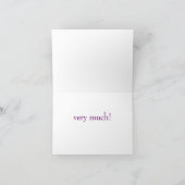 Carte De Remerciements merci, violet (Intérieur)