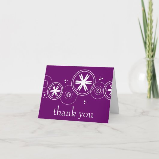 Carte De Remerciements merci, violet (Devant)