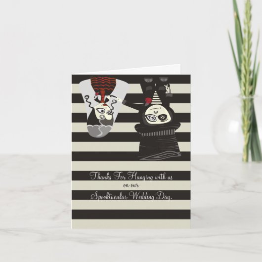 Carte De Remerciements Mercis éffrayants de mariage (Devant)