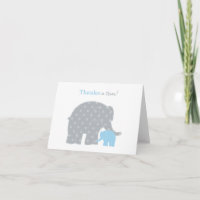Mère bébé éléphant bleu gris plié garçon