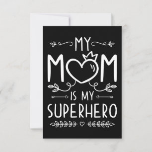 Carte De Remerciements Mère Cadeau Ma Mère Est Mon Superhéros
