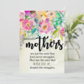 Carte De Remerciements Mère Cadeaux mères prospères (Debout devant)