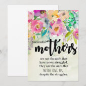 Carte De Remerciements Mère Cadeaux mères prospères (Devant / Derrière)