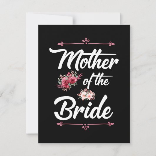 Carte De Remerciements Mère de la mariée (Devant)