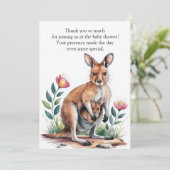 Carte De Remerciements Mère Kangaroo (Debout devant)
