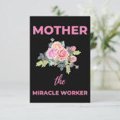 Carte De Remerciements Mère la travailleuse du miracle (Debout devant)