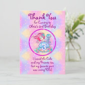 Carte De Remerciements Mermaid 3e anniversaire Modifier Modifier Modifier (Debout devant)
