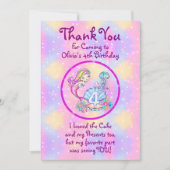 Carte De Remerciements Mermaid 4e anniversaire Modifier Modifier Modifier (Devant)