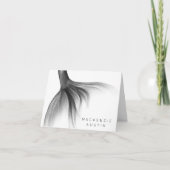 Carte De Remerciements Mermaid Chrome Tail | Silver Faux Shimmer Personna (Devant)