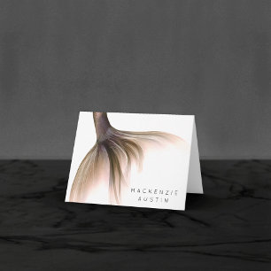 Carte De Remerciements Mermaid Posh Tail   Dusty Terracotta Peach Custom