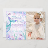 Carte De Remerciements Mermaid Tail Anniversaire Photo (Devant)