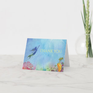 Carte De Remerciements Mermaid Watercolor Thank You Card