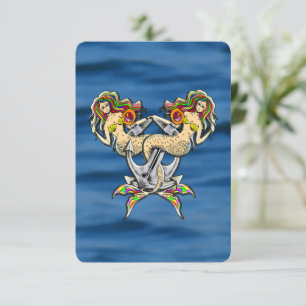 Carte De Remerciements Mermaids - Design nautique pour les amoureux des o