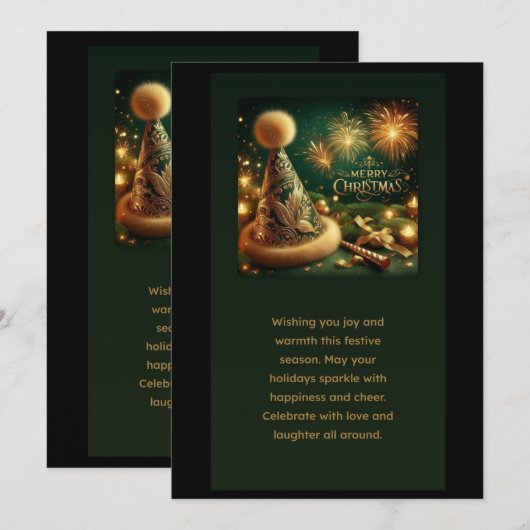 Carte De Remerciements merry christmas (Devant / Derrière)