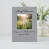 Carte De Remerciements Merry Christmas Greeting Card (Debout devant)