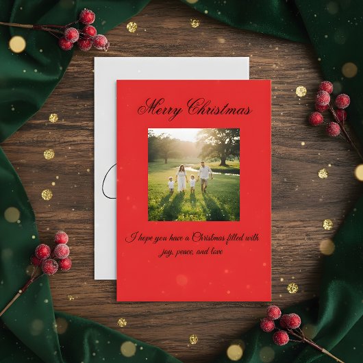 Carte De Remerciements Merry Christmas Greeting Card