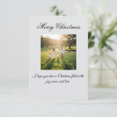 Carte De Remerciements Merry Christmas Greeting Card (Debout devant)