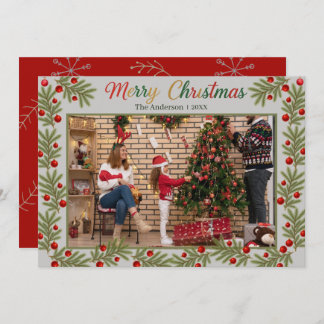 Carte De Remerciements Merry Christmas Photo Card – Personalized Holiday