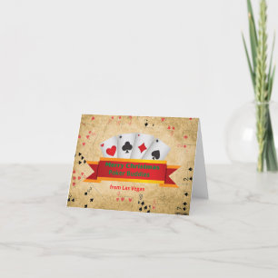 Carte De Remerciements Merry Christmas Poker Buddies Las Vegas Cards