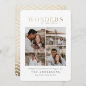 Carte De Remerciements Merveilles de son amour multi photo or géométrique (Devant / Derrière)