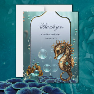 Carte De Remerciements Merveilleux petit hippocampe à vapeur.
