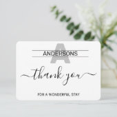 Carte De Remerciements Merveilleux séjour (Debout devant)