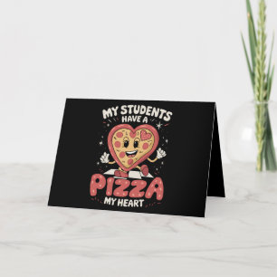 Carte De Remerciements Mes élèves ont une pizza de mon cœur enseignant