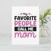 Carte De Remerciements Mes Gens Favoris M'Appelent Maman (Debout devant)