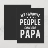 Carte De Remerciements Mes Gens Favoris M'Appelent Papa (Devant / Derrière)
