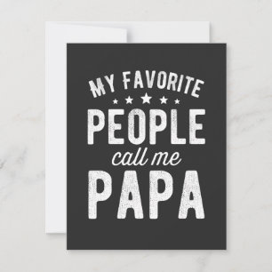 Carte De Remerciements Mes Gens Favoris M'Appelent Papa