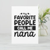 Carte De Remerciements Mes Gens Préférés M'Appelent Nana (Debout devant)