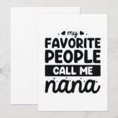 Carte De Remerciements Mes Gens Préférés M'Appelent Nana (Devant / Derrière)