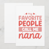 Carte De Remerciements Mes Gens Préférés M'Appelent Nana (Devant / Derrière)