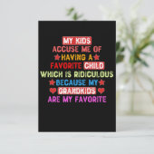 Carte De Remerciements Mes petits-enfants sont mes préférés - Grand-mère (Debout devant)