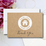 Carte De Remerciements Message de logo commercial personnalisé papier Kra<br><div class="desc">Téléchargez votre logo, ajoutez un message et une adresse Web, et créez facilement votre logo d'entreprise carte de remerciements. Cliquez sur PERSONNALISER pour modifier la couleur du texte. Vous pouvez TRANSFÉRER ce DESIGN sur d'autres produits Zazzle et l'ajuster à la plupart des articles Zazzle. Vous pouvez également cliquer sur le...</div>