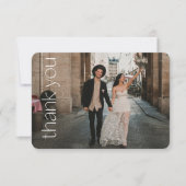 Carte De Remerciements Message de mariage avec superposition de photo de  (Devant)