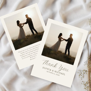 Carte De Remerciements Message de remerciement de mariage 2 photographies