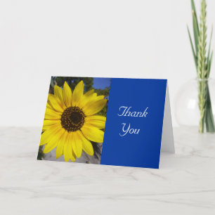Carte De Remerciements message de tournesol