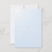 Carte De Remerciements Message mignon Baby shower Bleu Ballons (Dos)