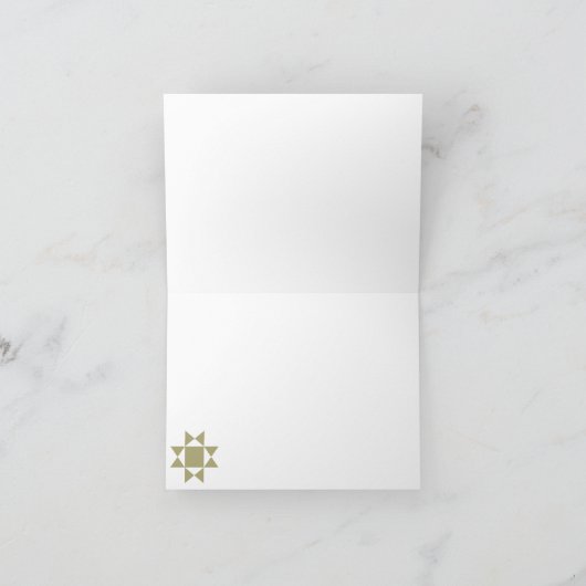 Carte De Remerciements Message personnalisé avec motif de surface composé (Intérieur)