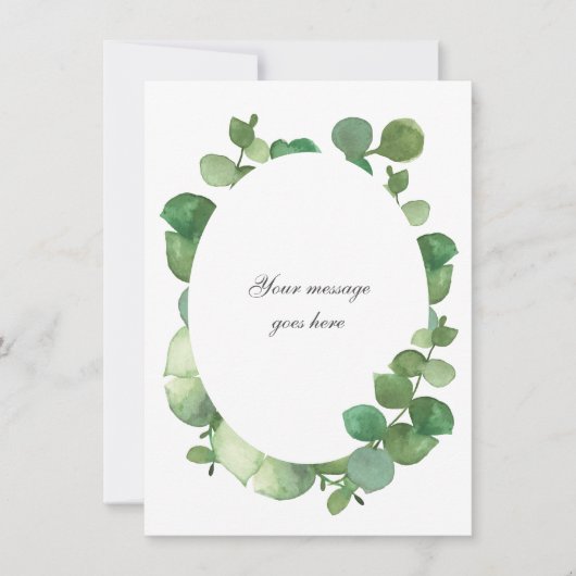 Carte De Remerciements Message personnalisé Boho Eucalyptus (Devant)