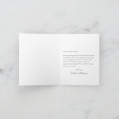 Carte De Remerciements Message personnalisé d'image Mariage moderne minim (Intérieur)