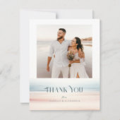 Carte De Remerciements Message personnalisé du Mariage Wailea (Devant)