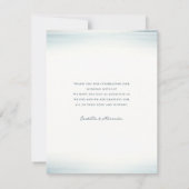 Carte De Remerciements Message personnalisé du Mariage Wailea (Dos)