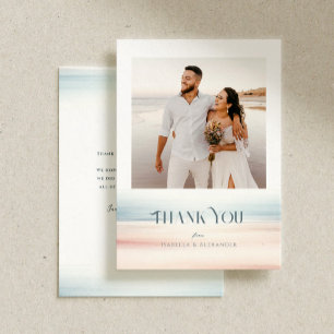 Carte De Remerciements Message personnalisé du Mariage Wailea
