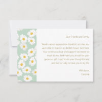 Message personnalisé Marguerites Bleu Sage Pastel